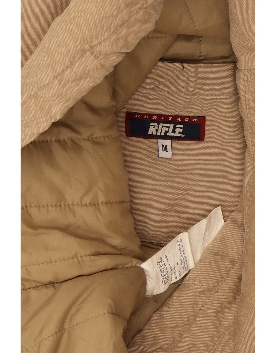 Cappotto imbottito militare da uomo Rifle UK 38 Cotone beige medio