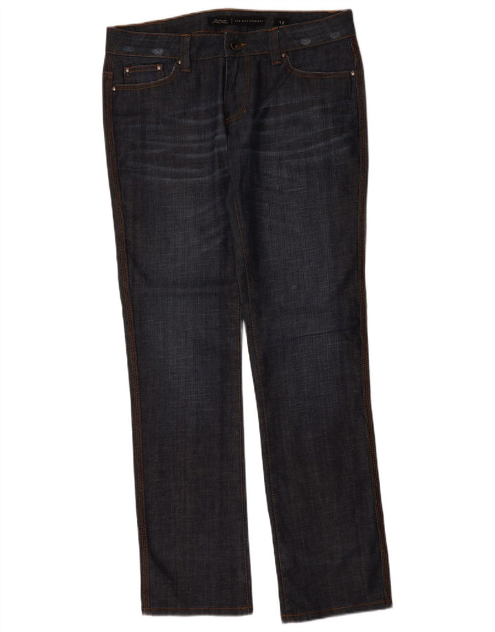 Jeans dritti a vita bassa da donna LEE Riders US 12 Large W34 L33 Blu Navy