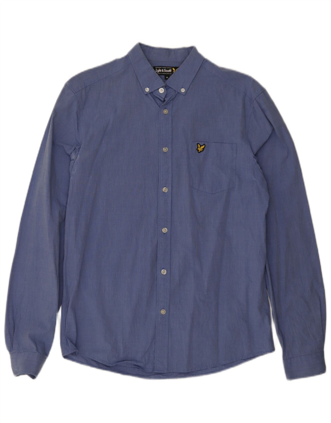 Camicia da uomo Lyle & Scott in cotone blu medio