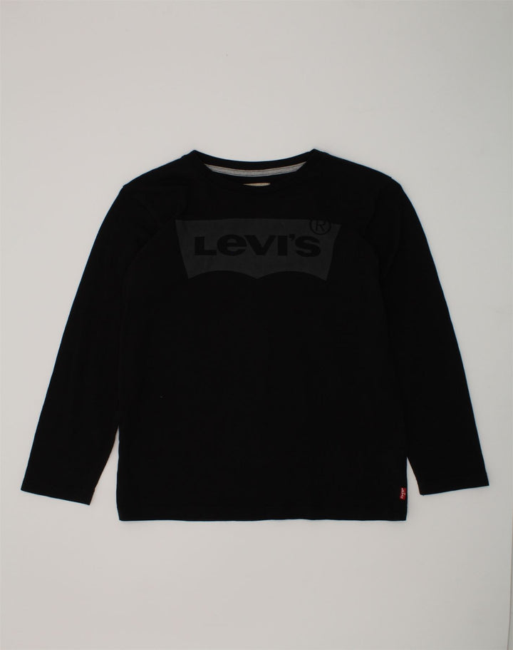 LEVI'S Boys Graphic Top Long Sleeve 11-12 Years Black Cotton | Vintage Levi's | Thrift | Second-Hand Levi's | Used Clothing | Messina Hembry 