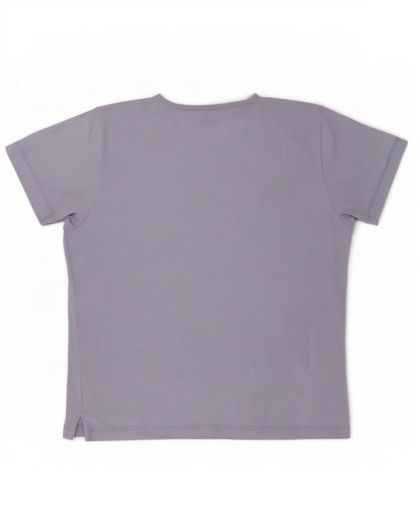 T-shirt grafica da donna Champion Top UK 16 grande cotone viola