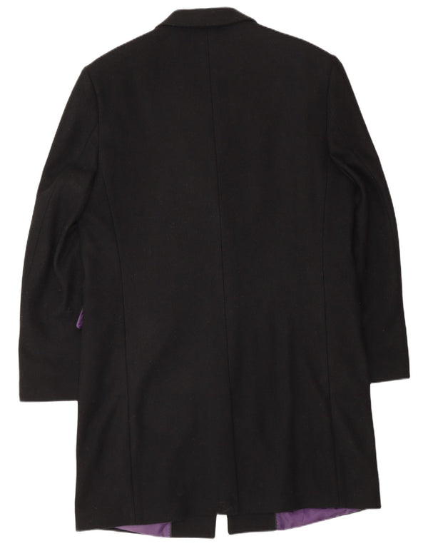 Cappotto da uomo Jeff Banks UK 36 piccolo in lana nera