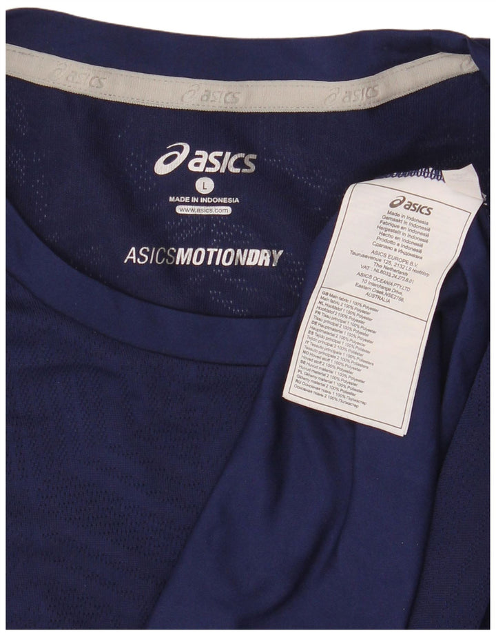 Canotta da donna Asics UK 16 grande blu navy in poliestere