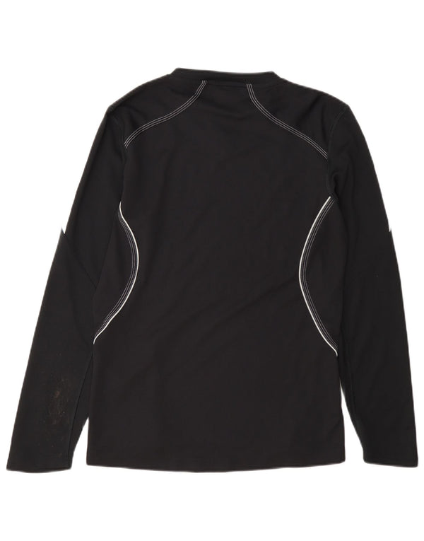Adidas Donna Response Top Manica Lunga UK 12 Medio Nero Poliestere