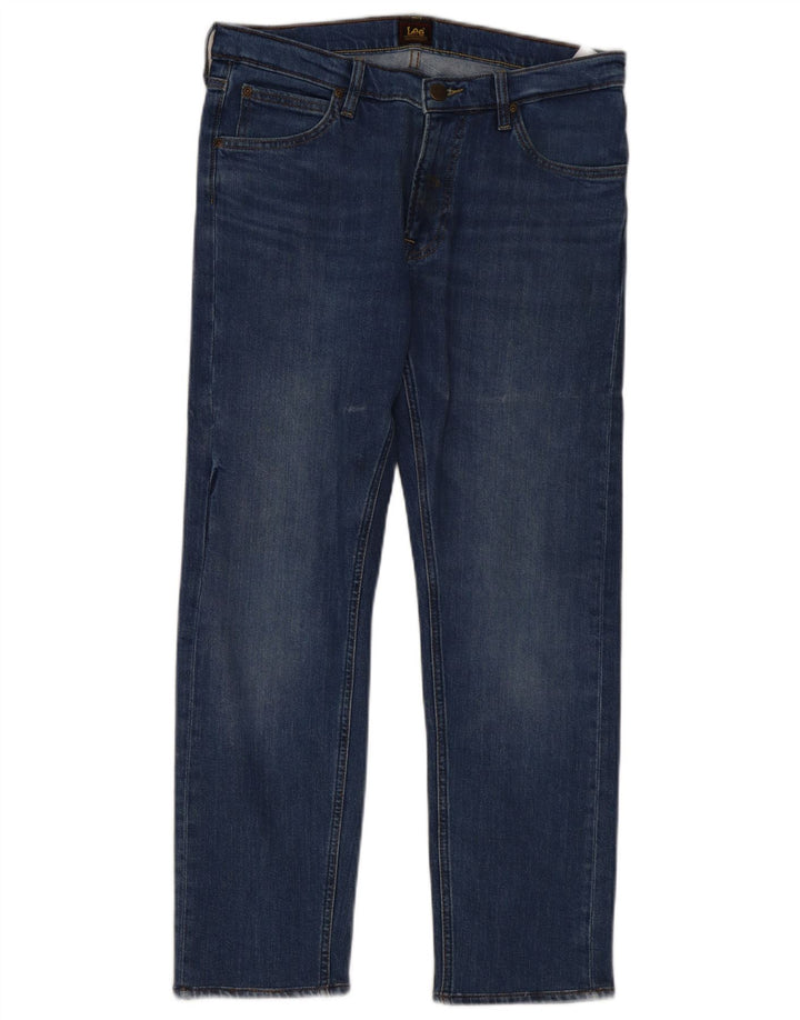 Jeans dritti Lee Daren Zip Fly da donna W32 L30 cotone blu