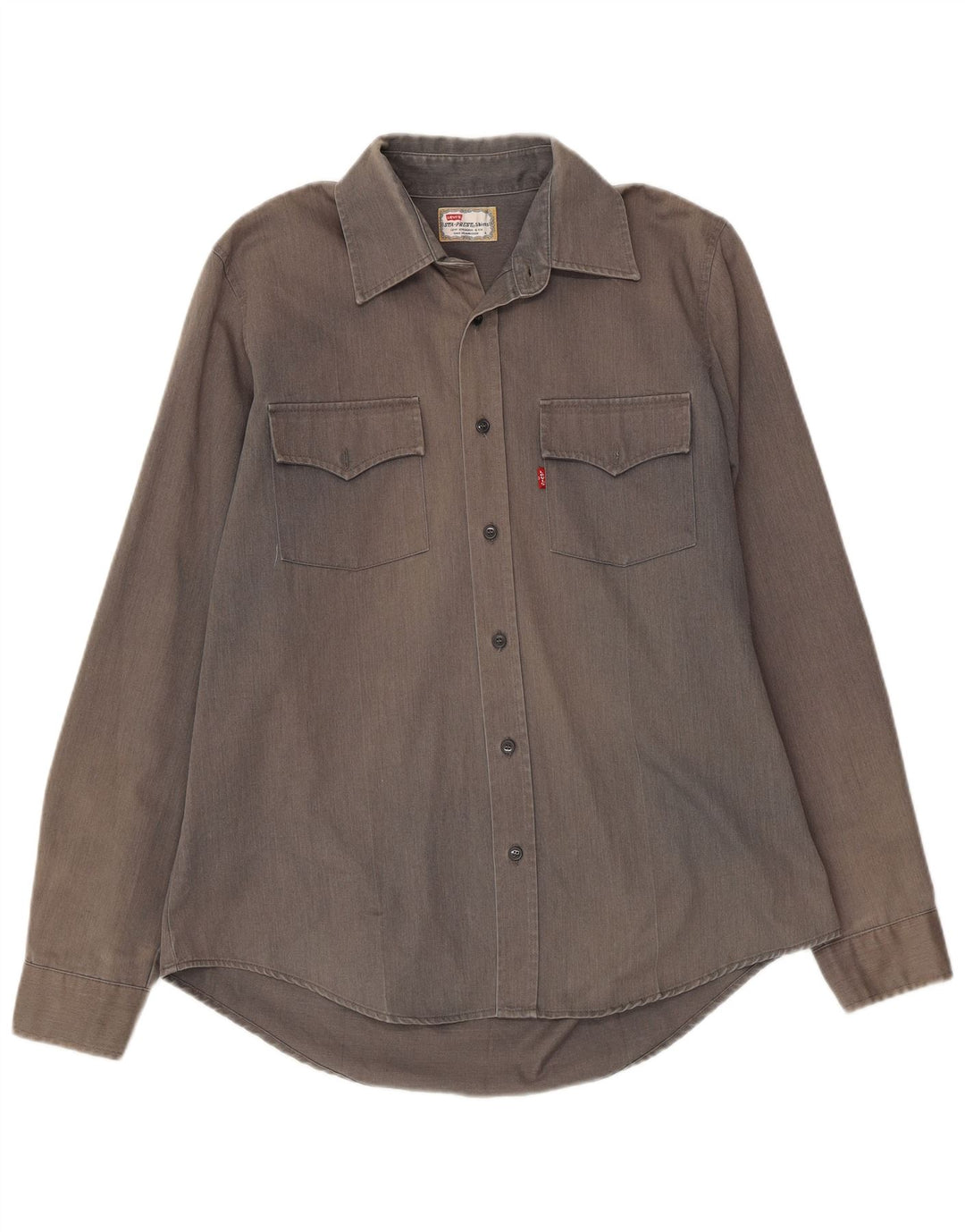 Camicia Western da uomo Levi's Large in cotone grigio