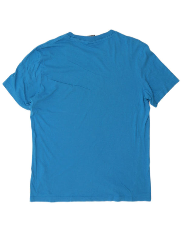 T-shirt grafica da uomo Champion Top in cotone blu medio