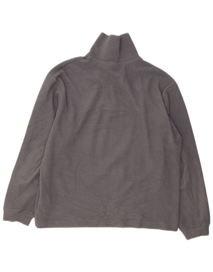 Maglione in pile da uomo con zip e collo INVICTA grande poliestere grigio
