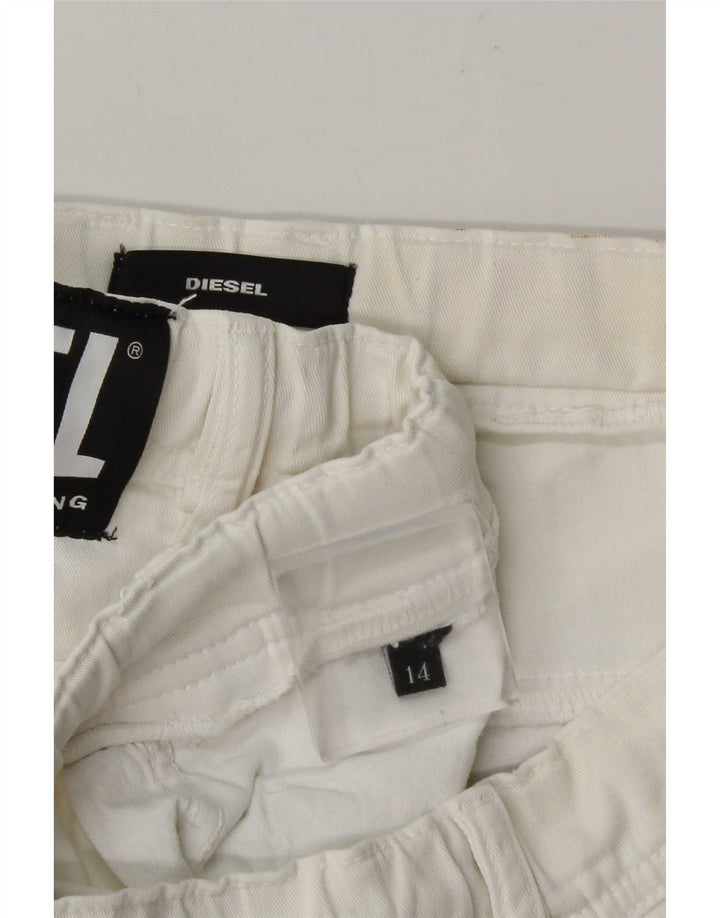 Pantaloncini casual da donna Diesel UK 14 Large W34 bianchi