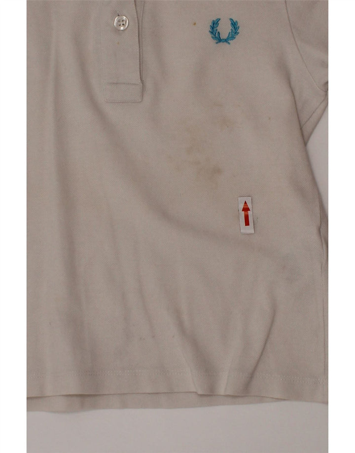 Polo Fred Perry da bambino 3-4 anni in cotone bianco sporco