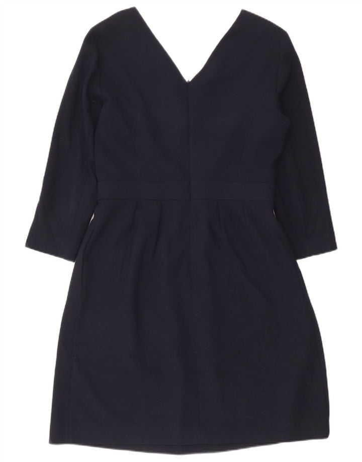 Abito da donna a trapezio con maniche a 3/4 di Massimo Dutti EU 42 Large Blu Navy