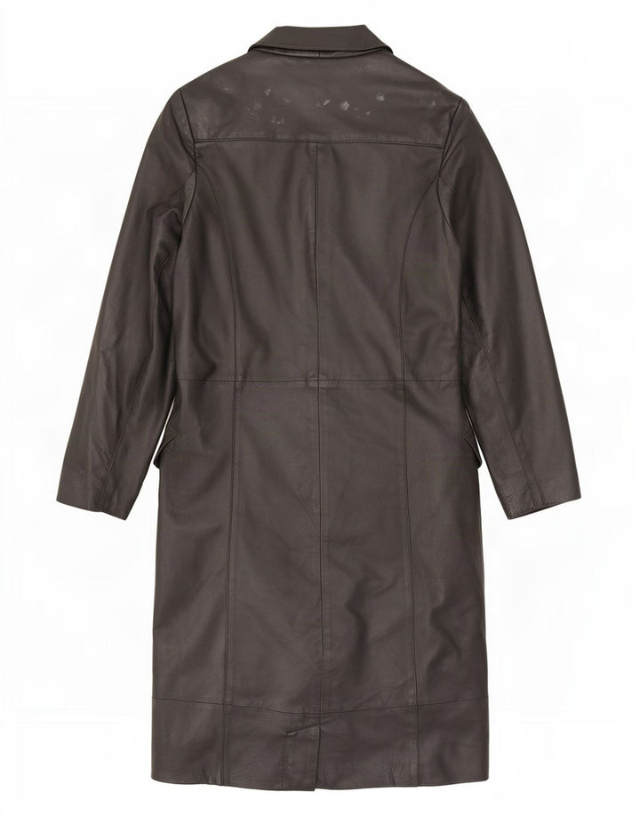Cappotto oversize in pelle da donna Yuppie EU 34 XS Nero