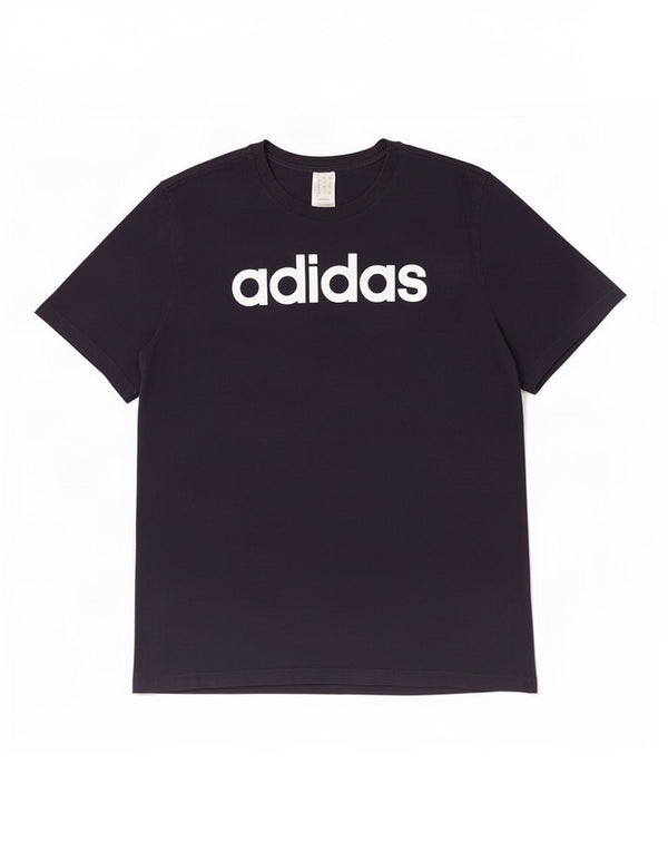 Adidas Mens Graphic T-Shirt Top 2XL Navy Blue Cotton