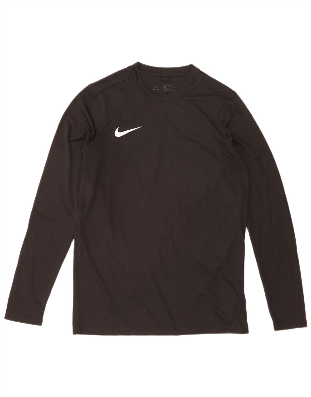 Maglia Nike Dri Fit da uomo a maniche lunghe, poliestere nero medio