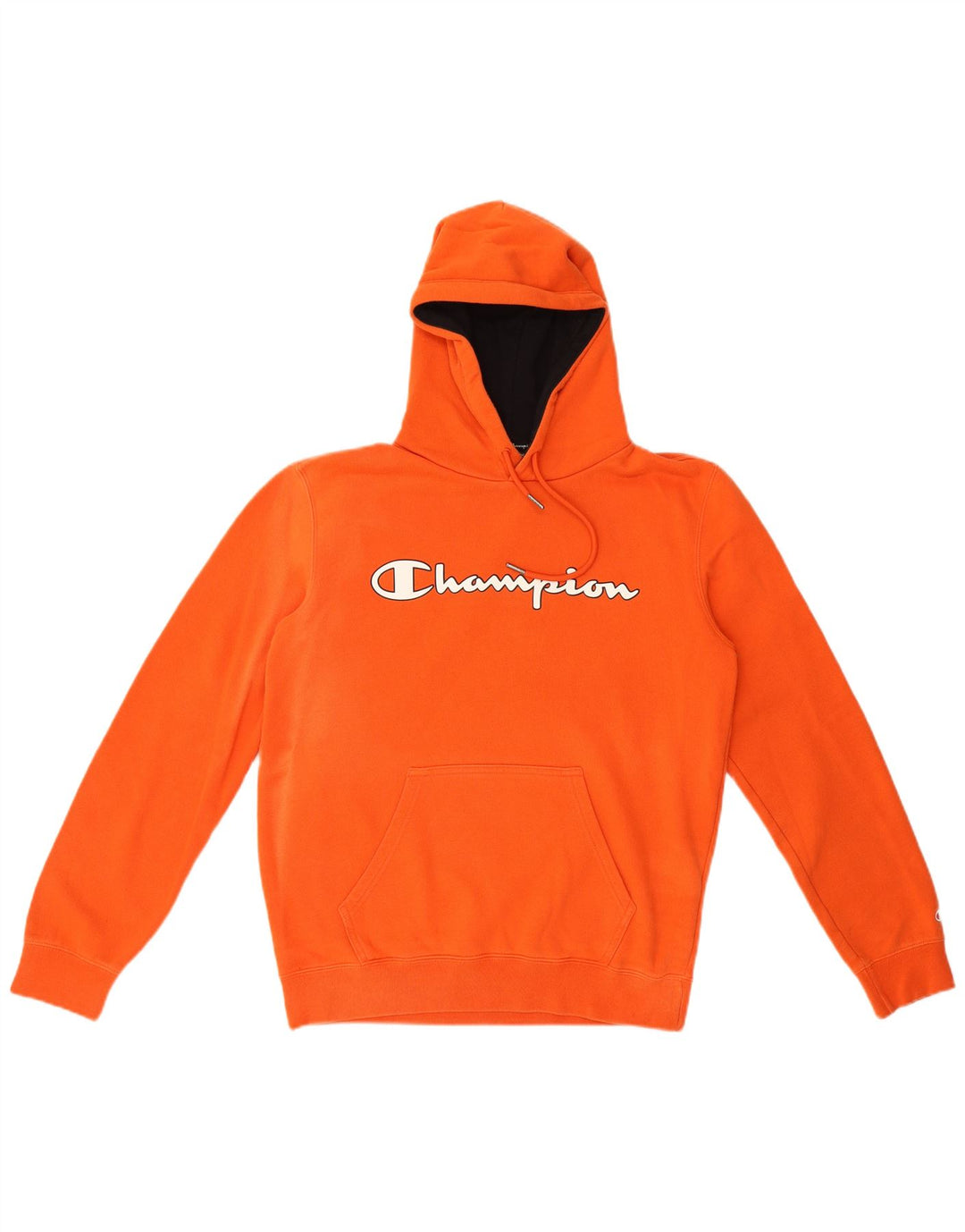 Felpa con cappuccio grafica da uomo Champion arancione medio