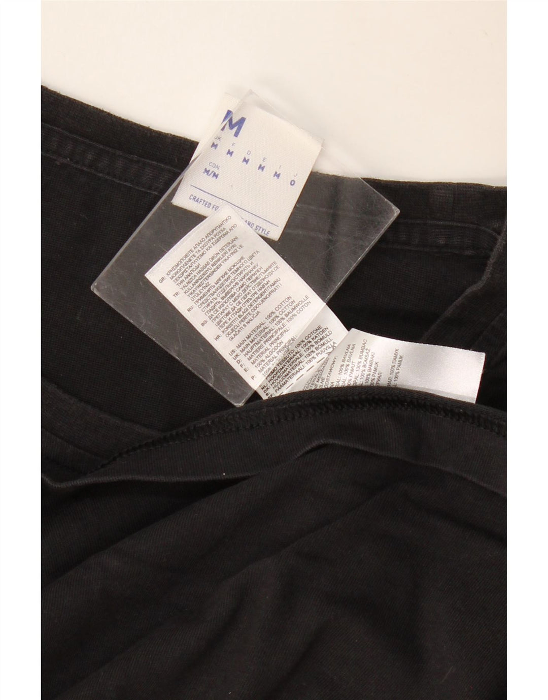 T-shirt grafica da uomo REEBOK Top in cotone nero medio