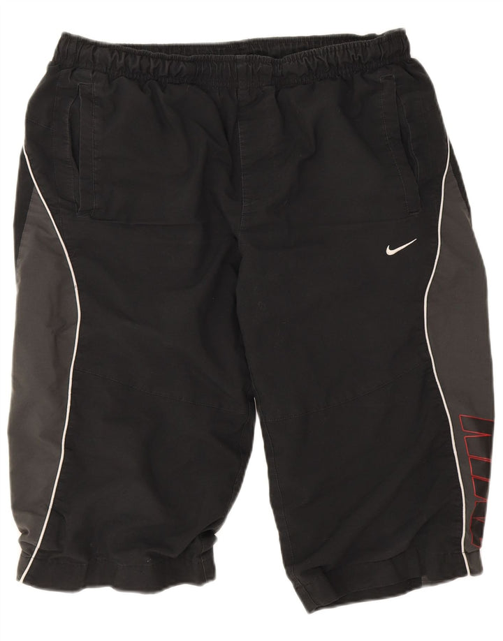 Pantaloncini sportivi Nike da uomo con grafica grafica, colore nero medio, poliestere color block