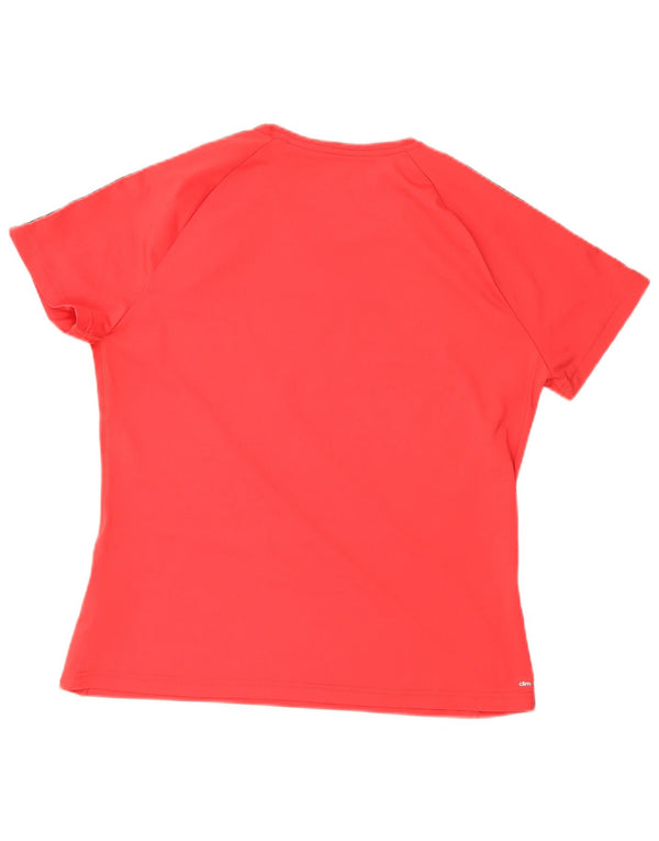 T-shirt Adidas Climalite da donna Top UK 20/22 XL poliestere rosso