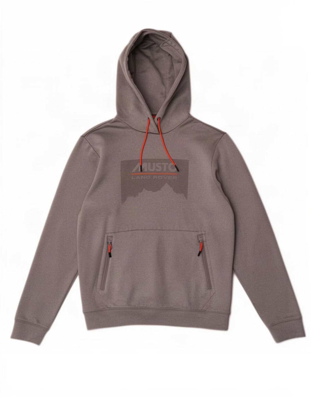 Musto Felpa con cappuccio grafica da uomo in poliestere grigio medio