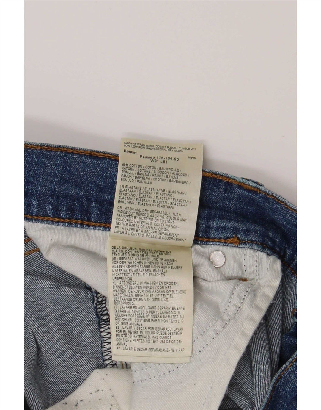 Jeans Wrangler Larston Slim da uomo W36 L32 in cotone blu