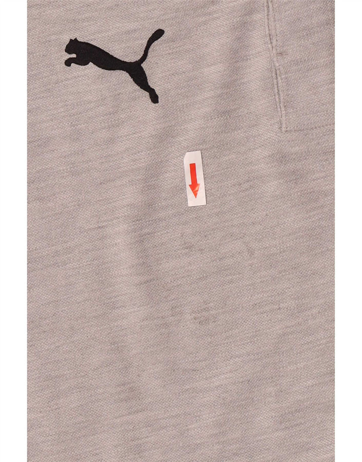 T-shirt grafica da uomo Puma Top in cotone color block grigio medio