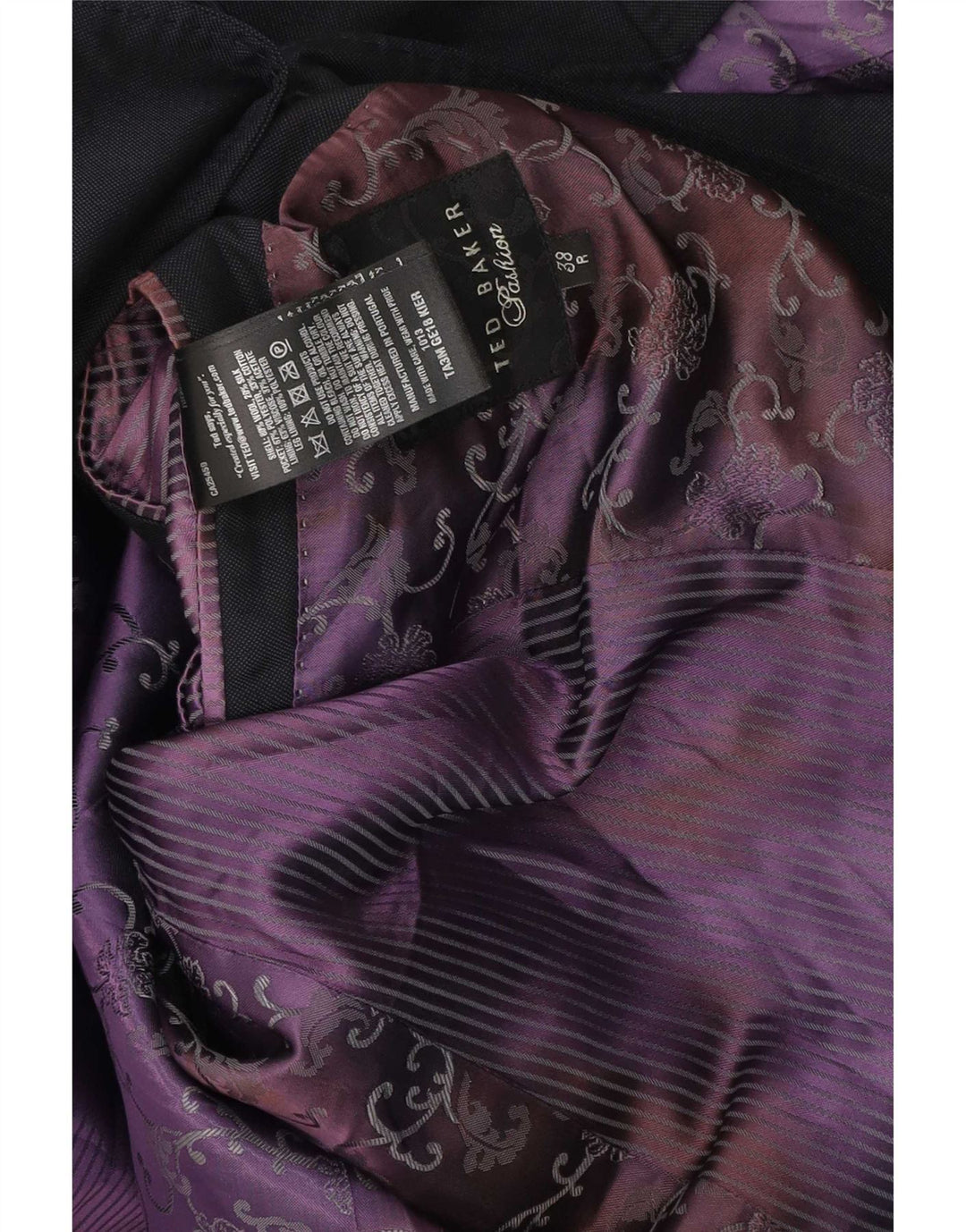 Giacca blazer da uomo a 1 bottone Ted Baker UK 38 lana nera media