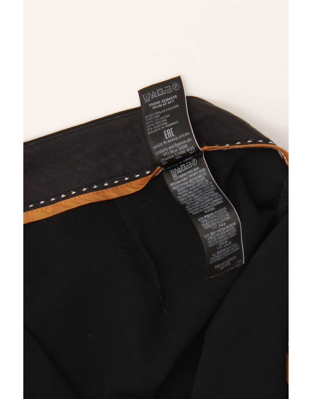 Pantaloni da abito Bootcut da donna Marks & Spencer UK 12 Medio W32 L30 Nero