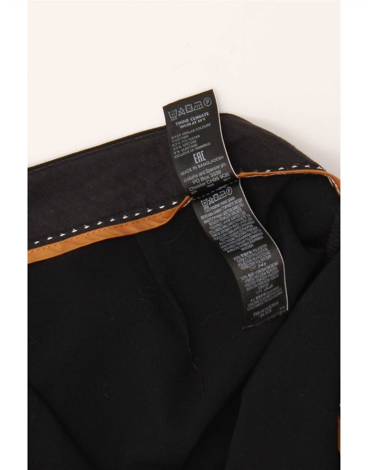Pantaloni da abito Bootcut da donna Marks & Spencer UK 12 Medio W32 L30 Nero