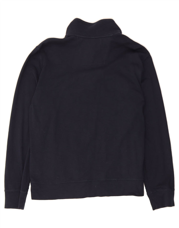 NAUTICA Mens Zip Neck Sweatshirt Jumper Large Navy Blue Cotton Vintage Nautica and Second-Hand Nautica from Messina Hembry 