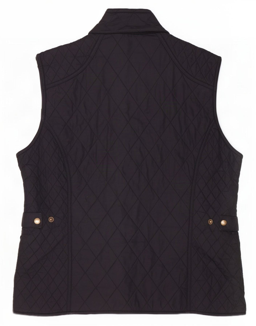 Gilet trapuntato da donna Barbour UK 16 grande classico in poliestere nero