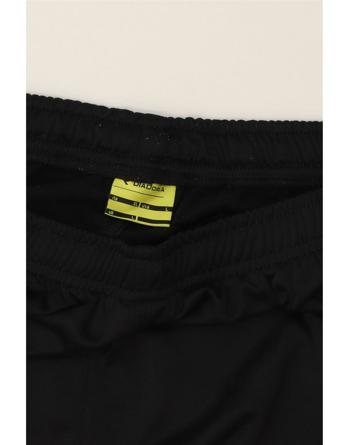 DIADORA Mens Tracksuit Trousers Large  Black Colourblock Polyester Vintage Diadora and Second-Hand Diadora from Messina Hembry 