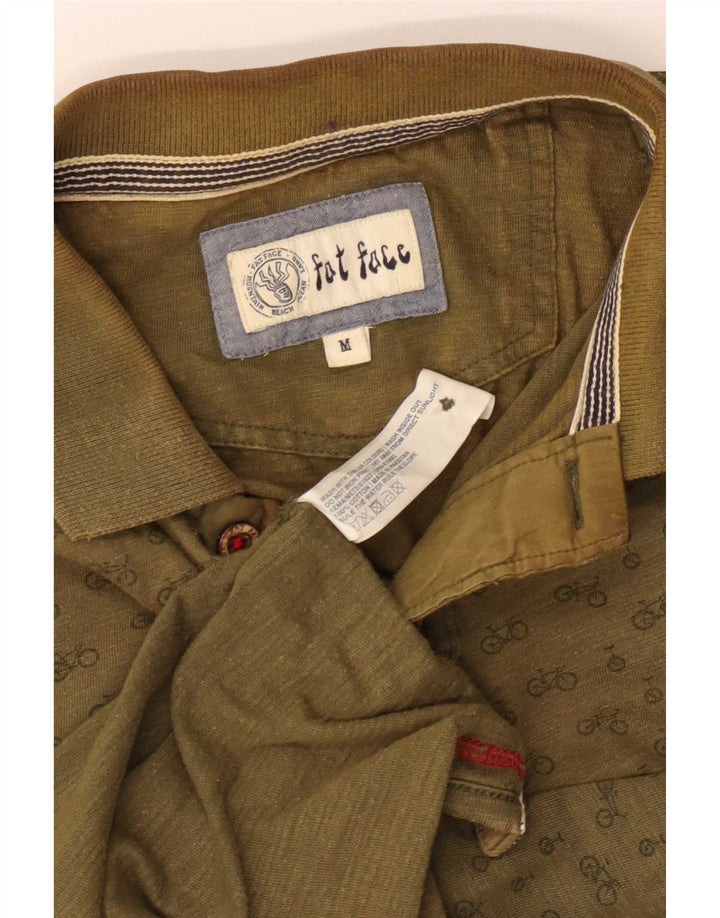 Polo da uomo con motivo astratto Fat Face, cotone kaki medio