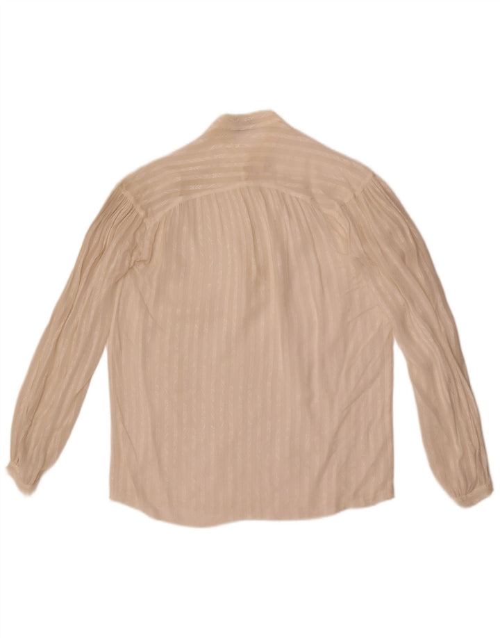 Camicetta pullover da donna vintage IT 44 a righe bianche medie