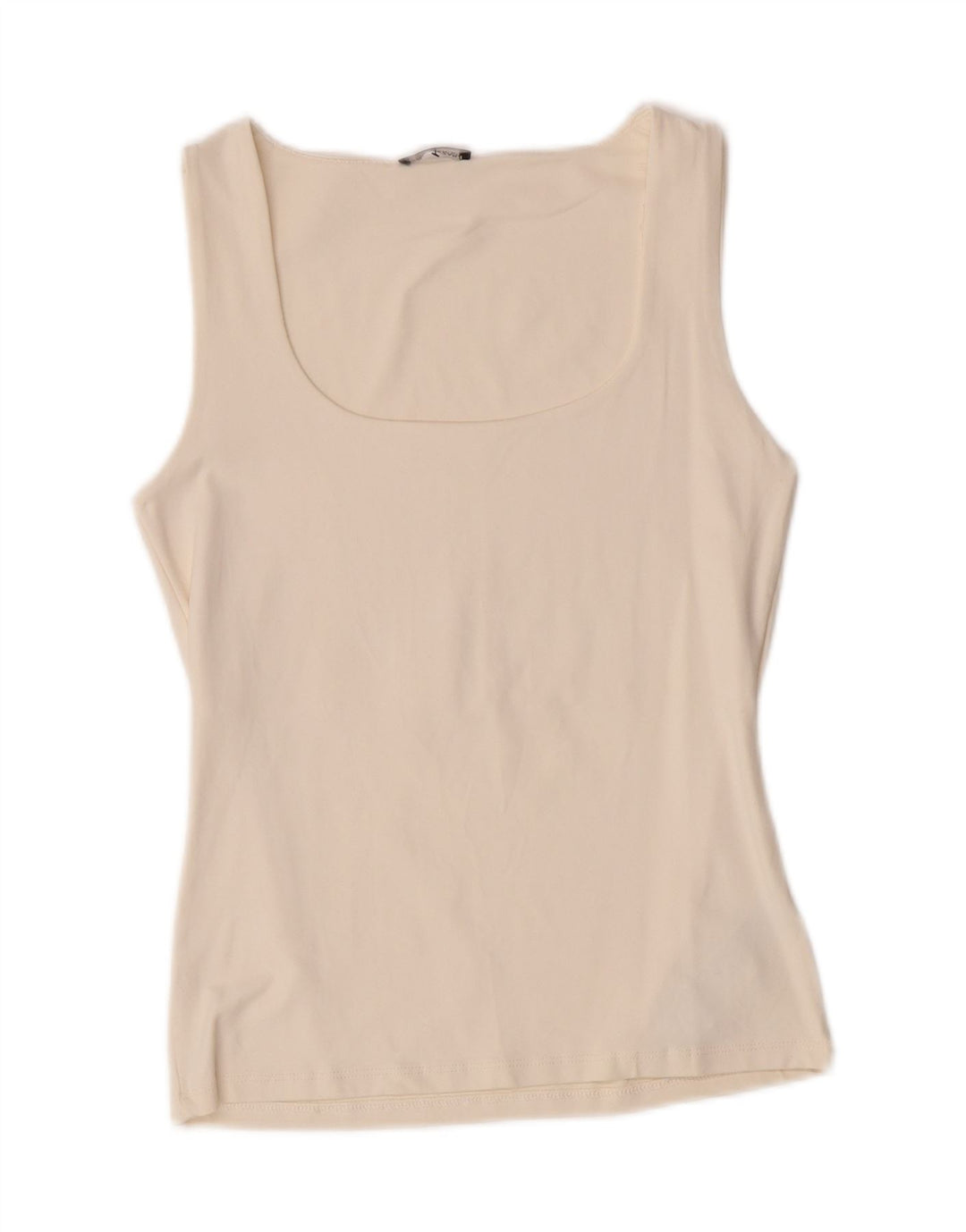 ZARA Womens Vest Top UK 12 Medium Off White Polyamide