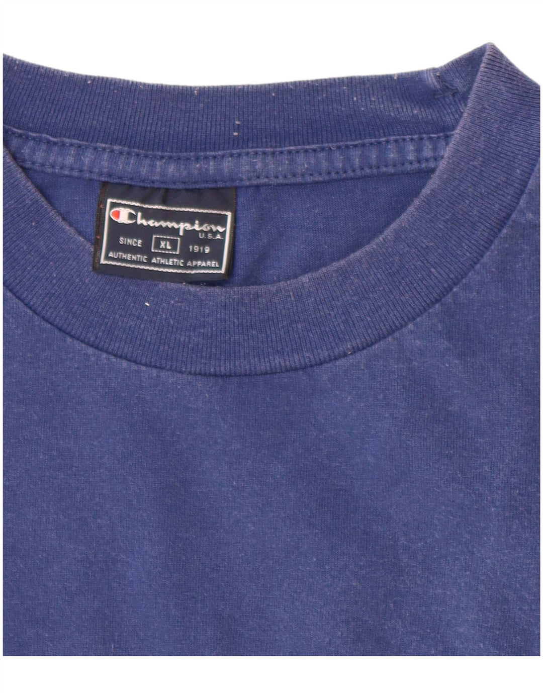 T-shirt grafica da uomo CHAMPION Top XL in cotone blu navy