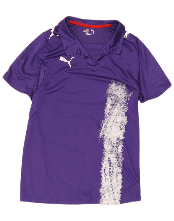 Polo Puma da uomo color block viola medio