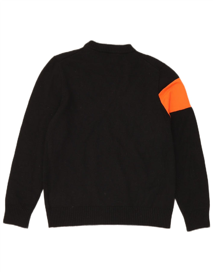 ROSSIGNOL Maglione maglione girocollo da donna UK 12 Medium Black Colourblock