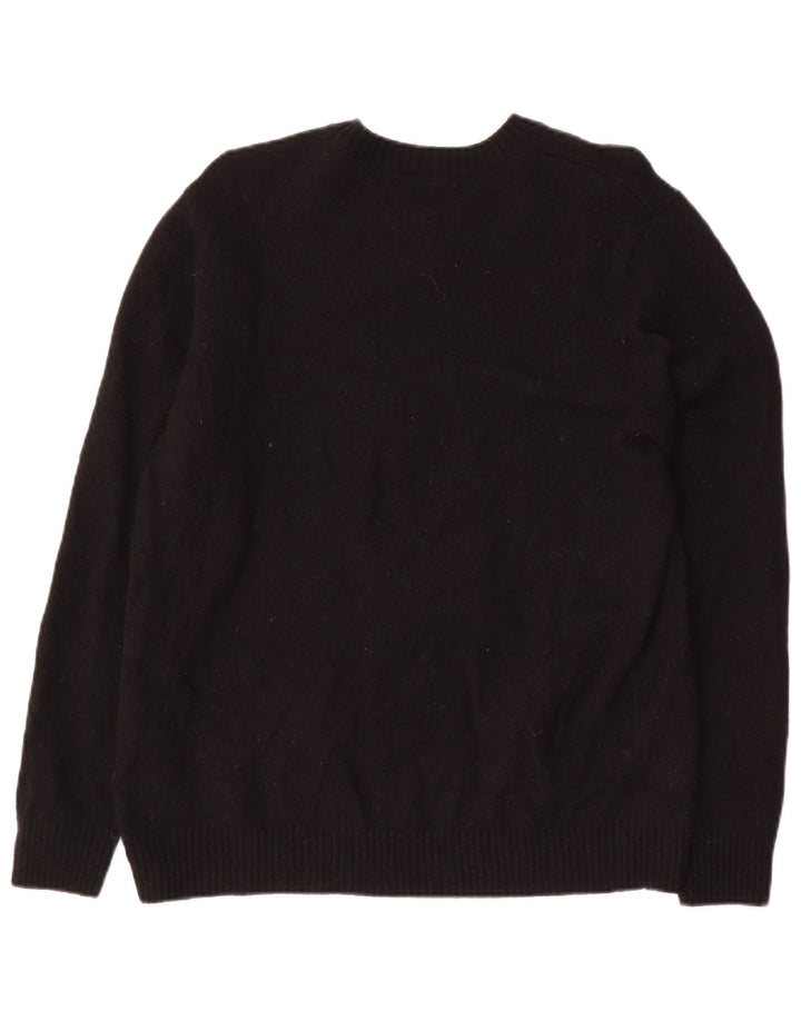 Maglione maglione girocollo vestibilità standard da donna LEVI'S UK 18 XL lana nera