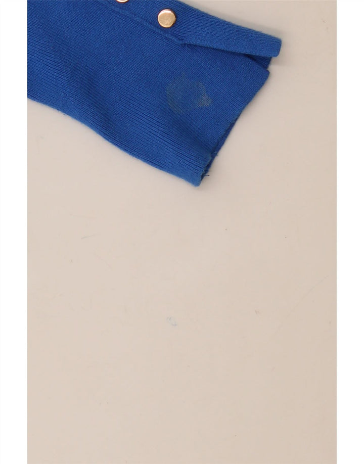 ZARA Womens Roll Neck Jumper Sweater UK 10 Small Blue Viscose Vintage Zara and Second-Hand Zara from Messina Hembry 