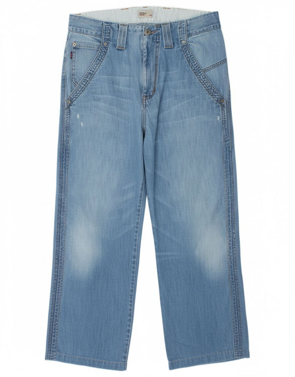 Jeans dritti invecchiati da donna Tommy Hilfiger W32 L30 cotone blu