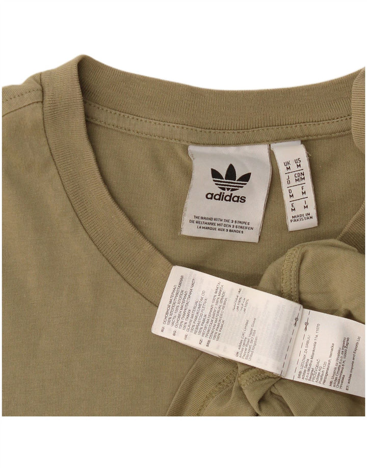 T-shirt grafica da uomo Adidas Top in cotone kaki medio