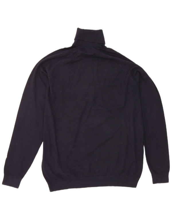 Maglione maglione a collo alto da donna Zara UK 18 XL Blu navy