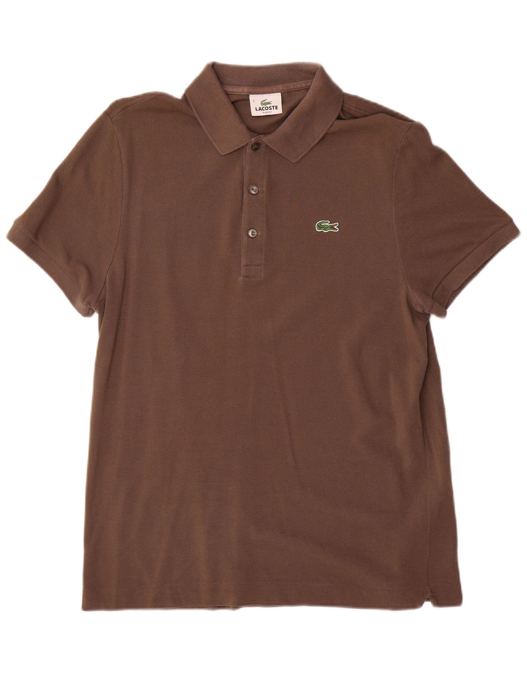 Polo da uomo slim fit Lacoste taglia 5 grande in cotone marrone