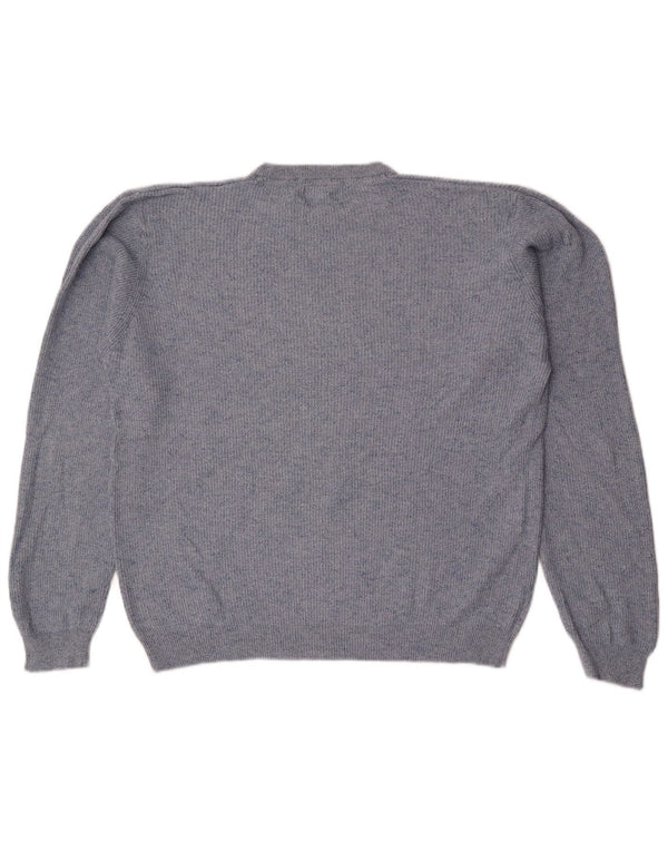 Maglione maglione girocollo da uomo Marks & Spencer grande blu screziato