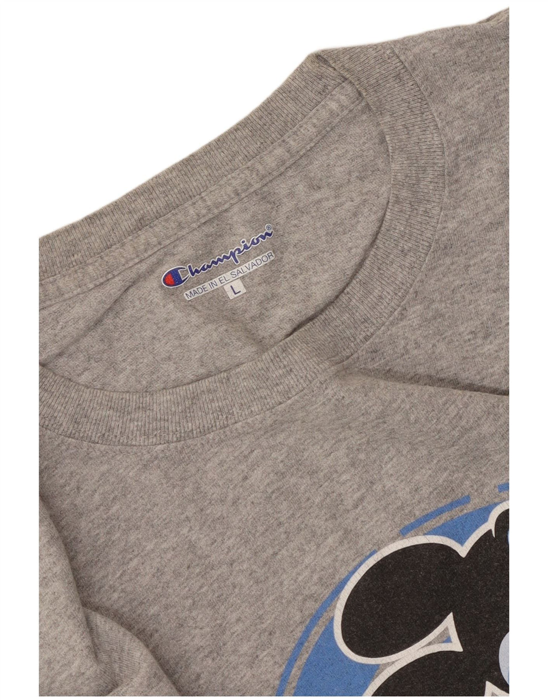 Champion Top da uomo con grafica Topolino a maniche lunghe grande grigio