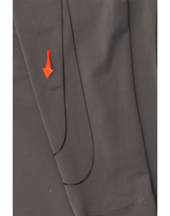 Maglia Nike Dri Fit da uomo a maniche lunghe in poliestere grigio medio