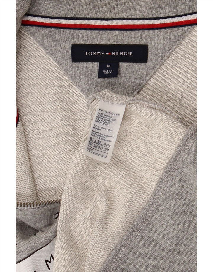 Giacca da ginnastica grafica da uomo Tommy Hilfiger in cotone chiazzato grigio medio