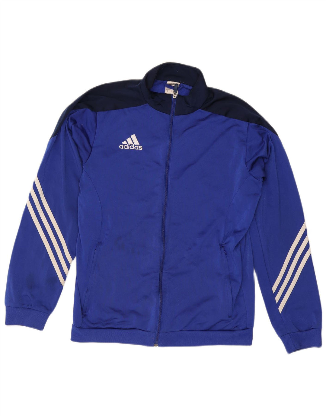 Giacca da ginnastica da uomo Adidas Top Giacca in poliestere color block blu medio