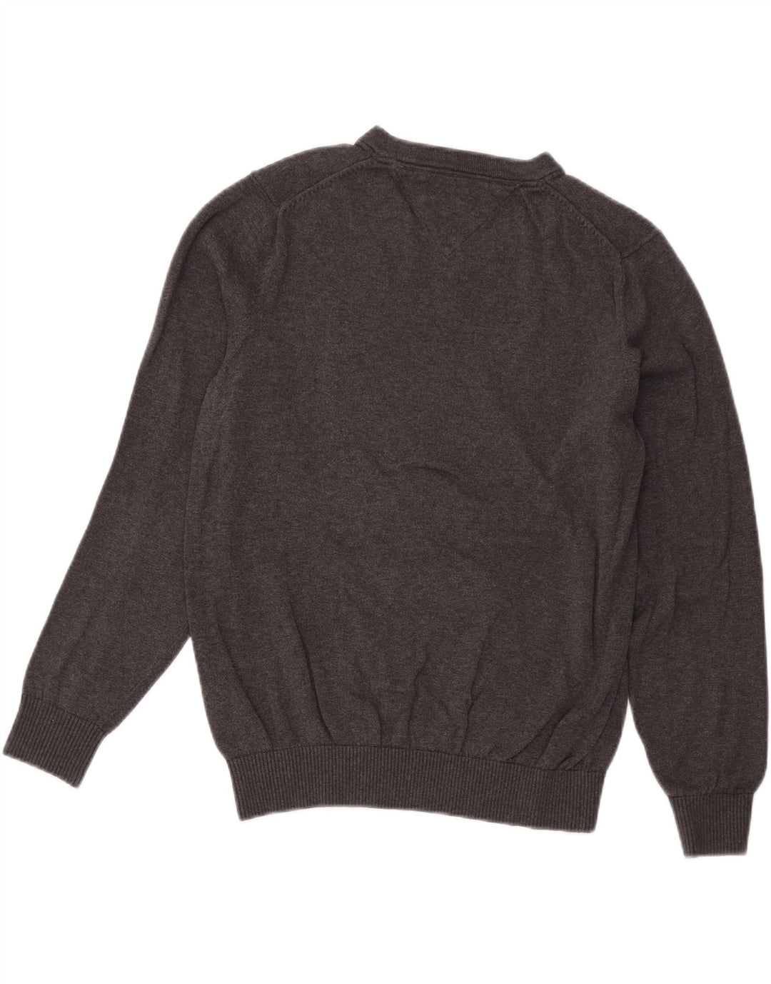 Maglione maglione oversize con scollo a V da donna Tommy Hilfiger UK 10 piccolo grigio