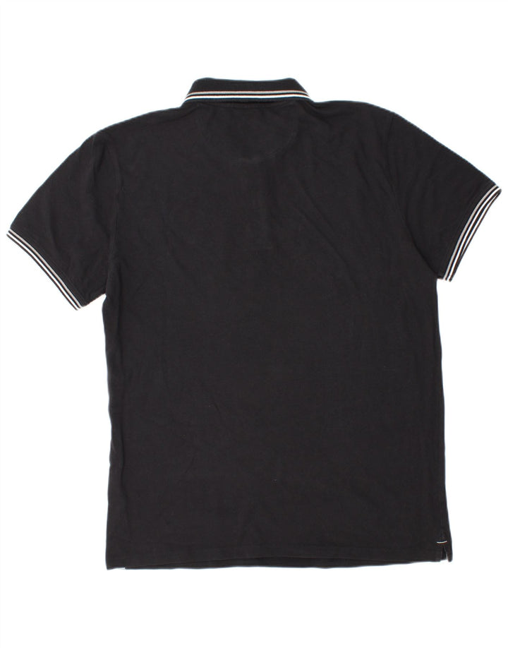Polo da uomo Champion grande in cotone nero